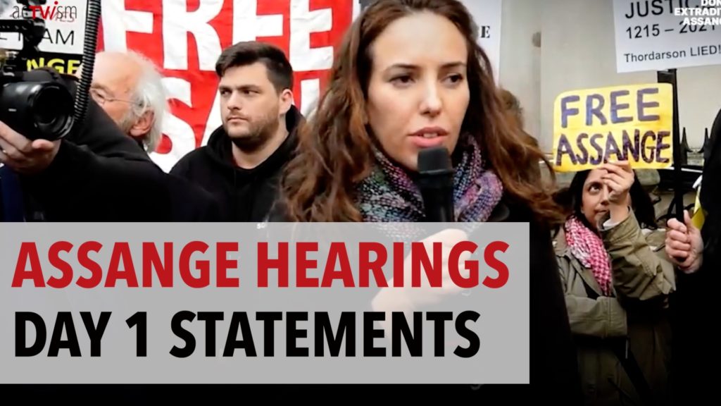 Day 1 Assange Hearings: Statements from Wikileaks, Reporters without Borders, Stella Moris & others