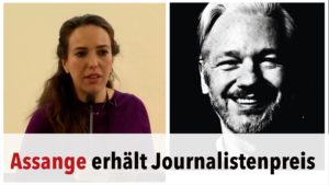 Stella Moris empfängt Preis im Namen von Assange beim Österreichischen Journalisten Club 2022