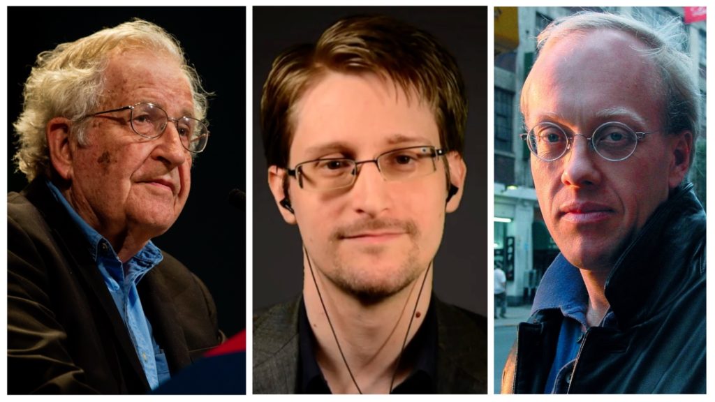 Chris Hedges, Edward Snowden, Noam Chomsky, Glenn Greenwald, Paul Jay & Daniel Ellsberg on Assange