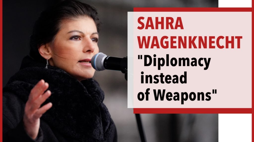 German politician Sahra Wagenknecht on Ukraine: "Diplomacy instead of weapons"