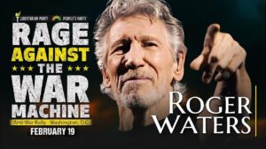 Roger Waters speaks at Rage Against the War Machine
