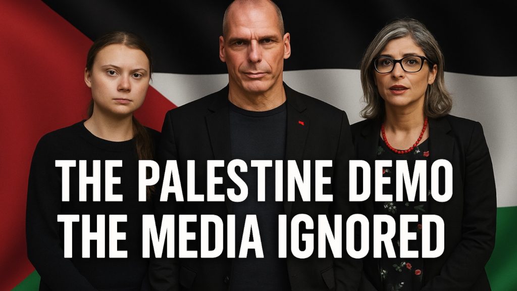 Varoufakis, Thunberg & Albanese at Genoa’s Gaza Protest the Media Largely Overlooked